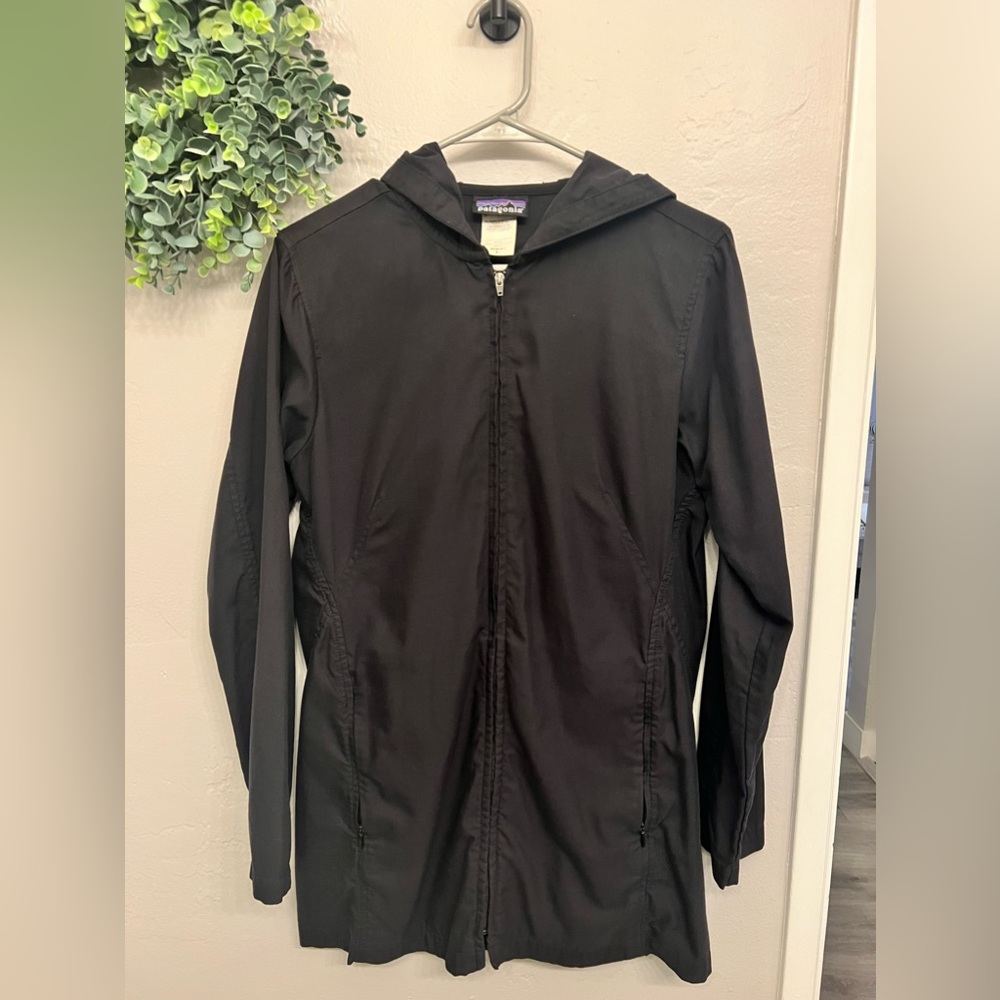 Patagonia Black Cotton/Canvas Blend Lightweight Jacket Size 8
